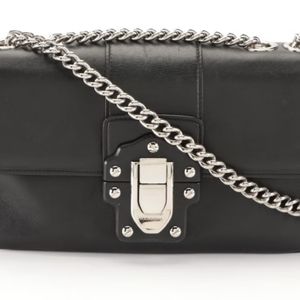 Dolce & Gabbana Medium Lucia Shoulder Bag in Black Calfskin Leather
